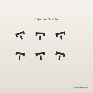 Illustration technique — Clips de fixation pour lattes occultantes — Top-Clôture