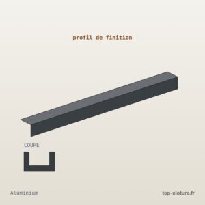 Illustration technique — Profil de finition aluminium — Top-Clôture